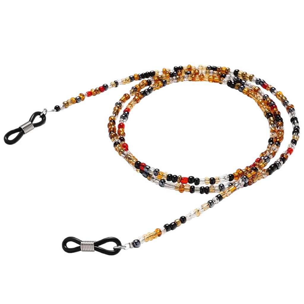 Mask Chain Holder - 2-in-1 Rutschfeste Perlen-Acryl-Brillenkette Multifunktionale Brillenband Maskehalter