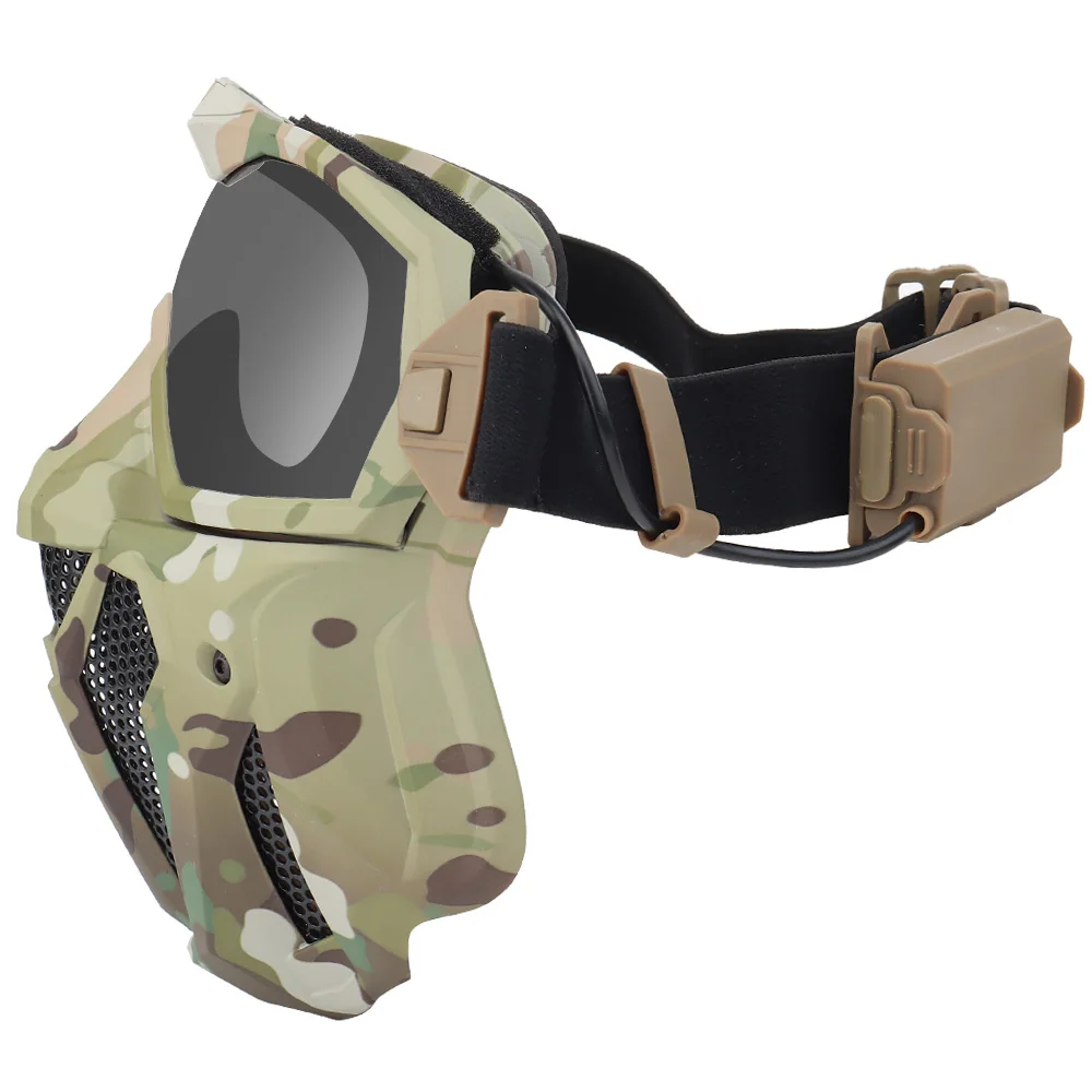 Anti Pollution Mask - Taktische Airsoft Paintball Gesichtsmaske mit Ventilator,