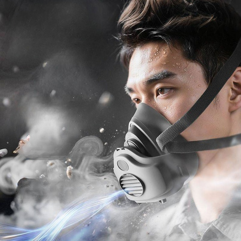 Respirator Half Face - Staubdichte Halbgesichtsmaske mit Baumwollfilter für Hausreinigung,