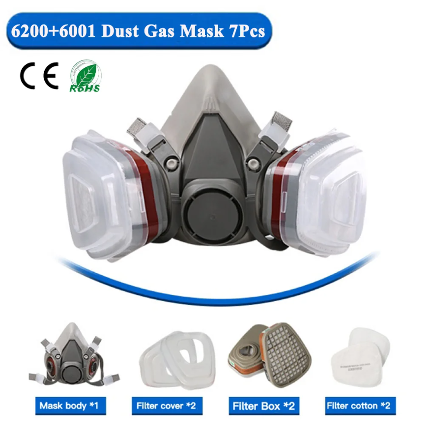 Face Mask Storage Box - Atemschutzmaske 6200 Gasmaske Set Fahrzeuglackierung Sprühkartusche