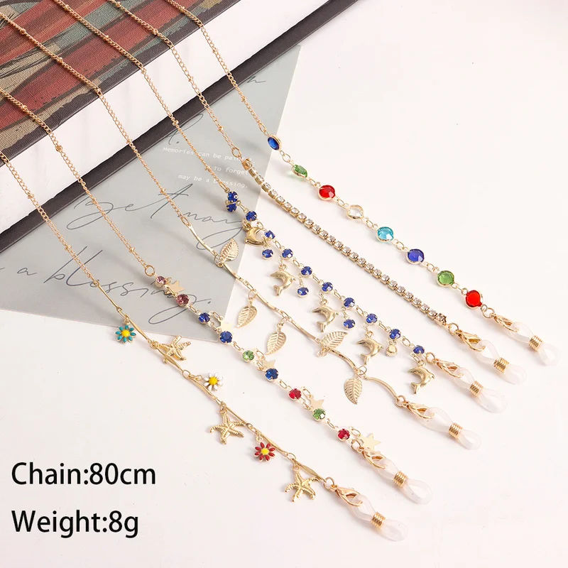Modische Blätter-Sonnenbrillen – Mask Chain Holder Bewertung und Preis